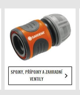 Spojky, přípojky a zahradní ventily