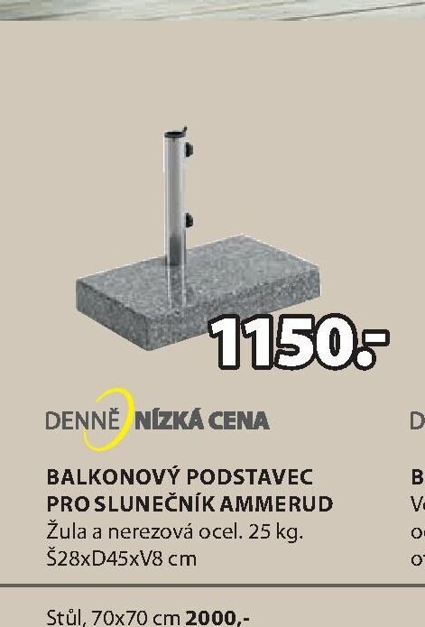 BALKONOVÝ PODSTAVEC PRO SLUNEČNÍK AMMERUD