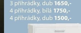 4 přihrádky, bílá