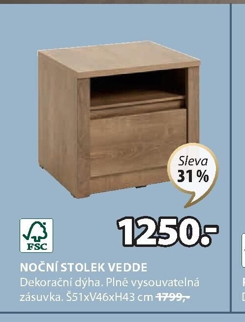 NOČNÍ STOLEK VEDDE
