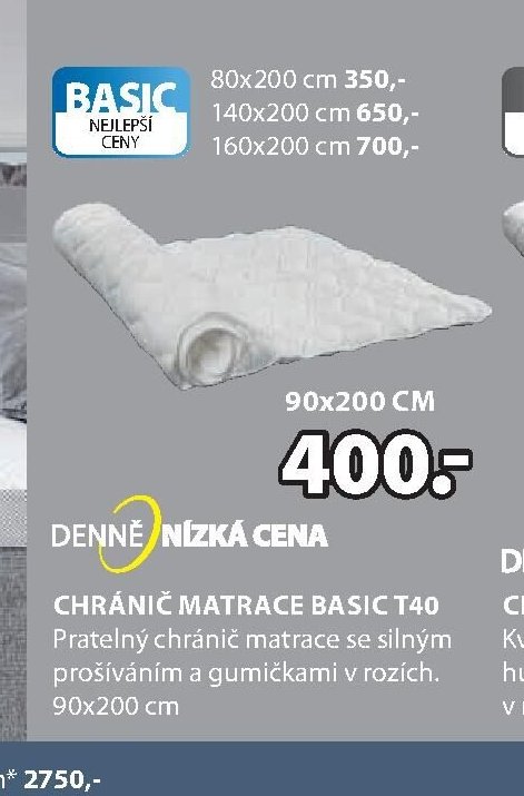 CHRÁNIČ MATRACE BASIC T40