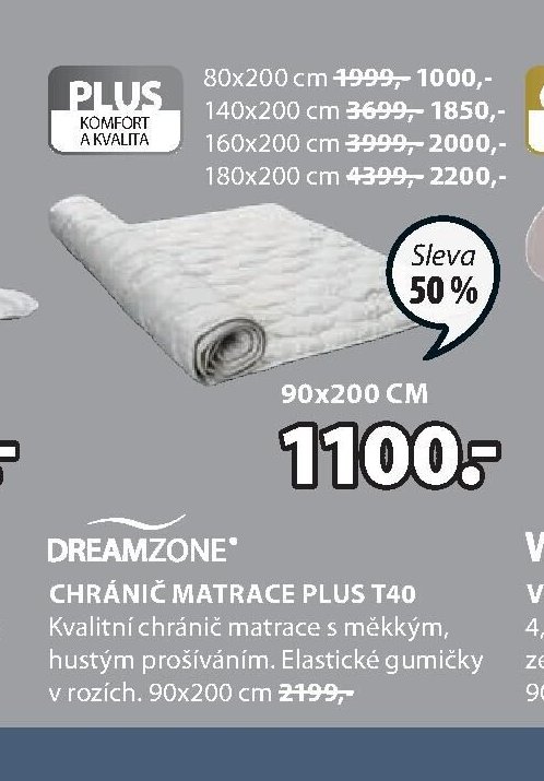CHRÁNIČ MATRACE PLUS T40