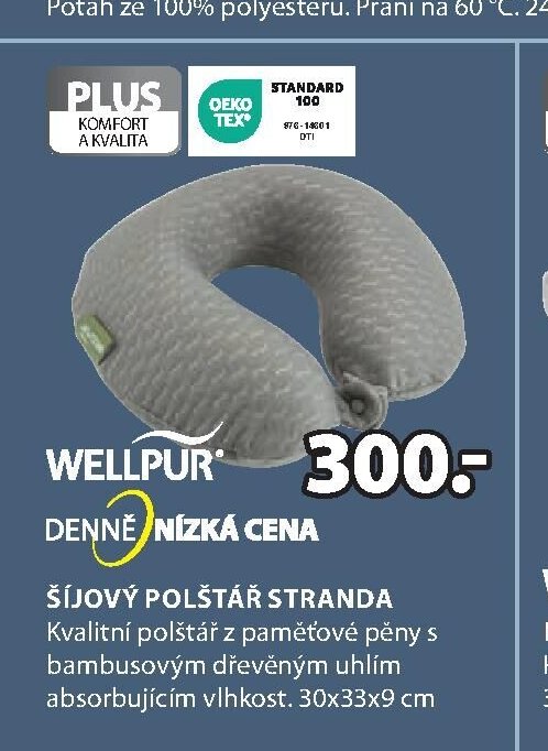 WELLPUR ŠÍJOVÝ POLŠTÁŘ STRANDA