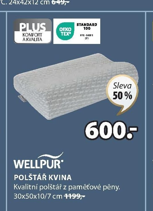 WELLPUR POLŠTÁŘ KVINA