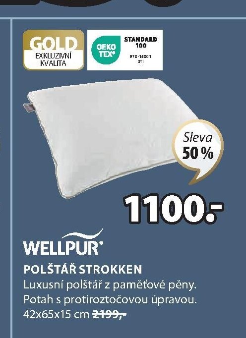 WELLPUR POLŠTÁŘ STROKKEN