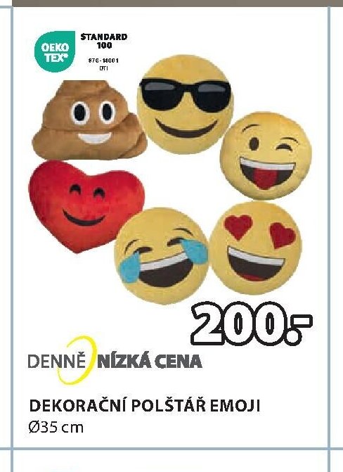 DEKORAČNÍ POLŠTÁŘ EMOJI