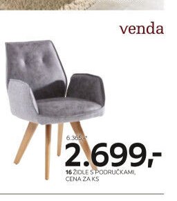 Židle s područkami, cena za ks