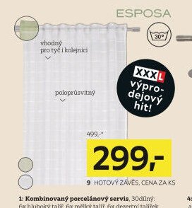 Hotový závěs, cena za ks