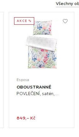 ESPOSA OBOUSTRANNÉ POVLEČENÍ, satén