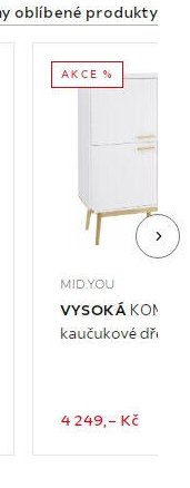 MID.YOU VYSOKÁ KOMODA, kaučukové dřevo