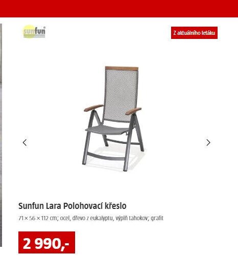 Sunfun Lara Polohovací křeslo