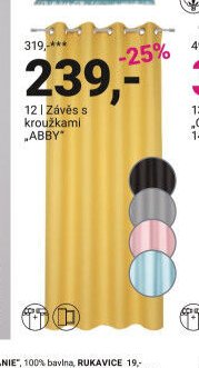 Závěs s kroužkami ABBY