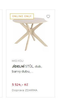 JÍDELNÍ STŮL, dub, barvy dubu