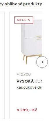 VYSOKÁ KOMODA, kaučukové dřevo