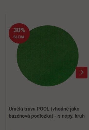 Umělá tráva POOL (vhodné jako bazénová podložka) - s nopy, kruh