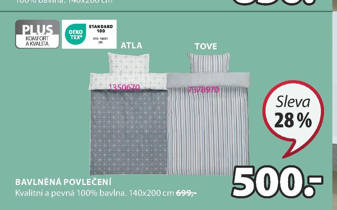 Bavlněné povlečení ATLA