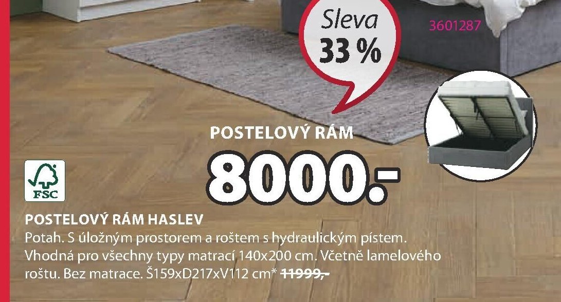 POSTELOVÝ RÁM HASLEV
