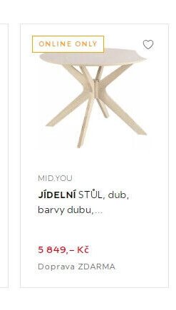 JÍDELNÍ STŮL, dub, barvy dubu