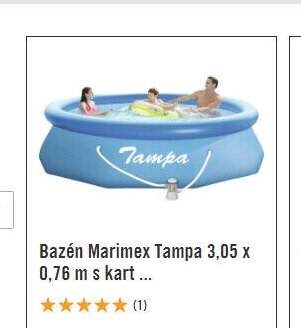 Bazén Marimex Tampa 3,05 x 0,76 m s kart ...