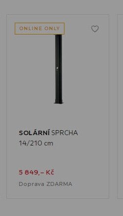 SOLÁRNÍ SPRCHA 14/210 cm