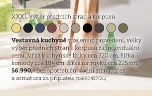 Vestavná kuchyně v zeleném provedení