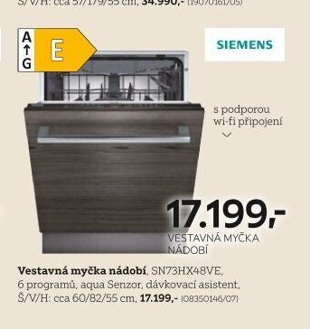 Vestavná myčka nádobí Siemens SN73HX48VE