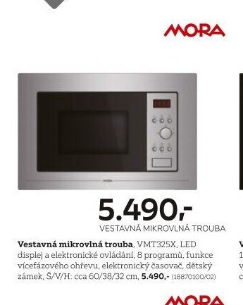 Vestavná mikrovlnná trouba, VMT325X