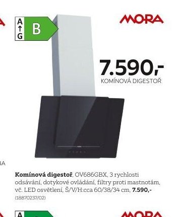 Komínová digestoř, OV686GBX