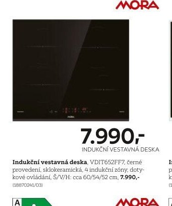 Indukční vestavná deska, VDIT652FF7