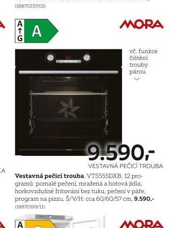 Vestavná pečící trouba, VTS555DXB