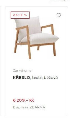 CARRYHOME KŘESLO, textil, béžová