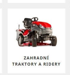 Zahradní traktory a ridery