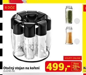 Otočný stojan na koření
