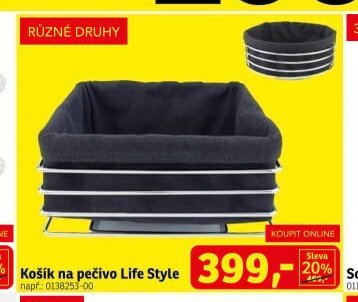 Košík na pečivo Life Style