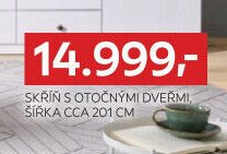 Skříň s otočnými dveřmi, šířka cca 201 cm
