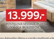 Postelová sestava, plocha lůžka cca 180x200 cm