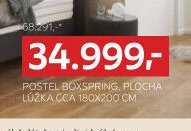 Postel boxspring, plocha lůžka cca 180x200 cm