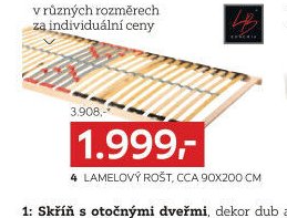 Lamelový rošt, cca 90x200 cm