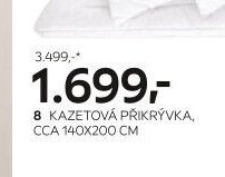 8 KAZETOVÁ PŘIKRÝVKA, CCA 140X200 CM