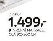 9 VRCHNÍ MATRACE, CCA 90X200 CM