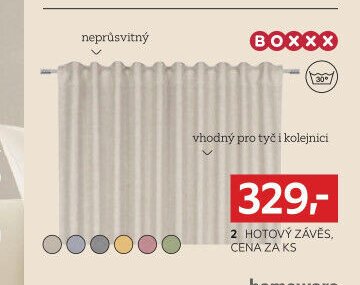 Hotový závěs