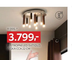7 STROPNÍ LED SVÍTIDLO, VÝŠKA CCA 22 CM