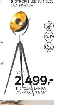9 STOJACÍ LAMPA, VÝŠKA CCA 168 CM