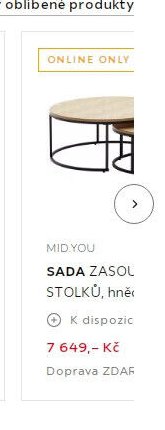 MID.YOU, SADA ZASOUVACÍCH STOLKŮ, hnědá