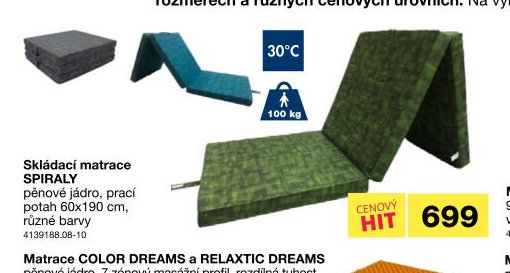 Skládací matrace SPIRALY