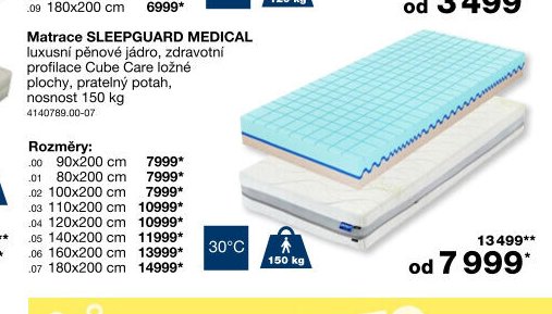 Matrace SLEEPGUARD MEDICAL