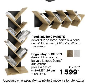 Regál závěsný PARETE