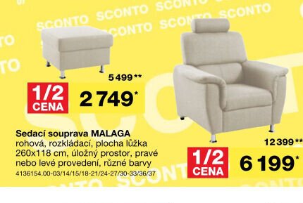 Sedací souprava MALAGA