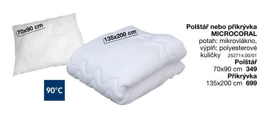 Polštář nebo přikrývka MICROCORAL