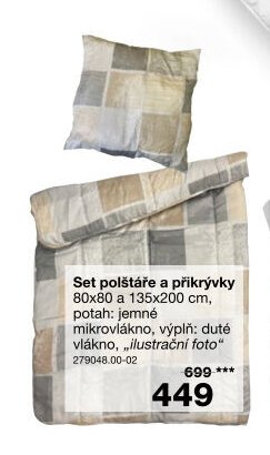 Set polštáře a přikrývky
